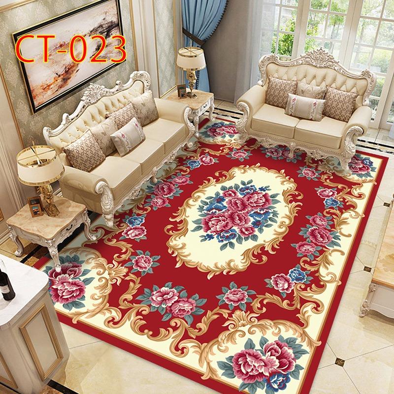Retro Europe Persia Bohe Style Carpet Living Room Sofa Bedroom Bedside Study Entrance Door Rug Non-slip Light Luxury Decor Mat 50x80cm