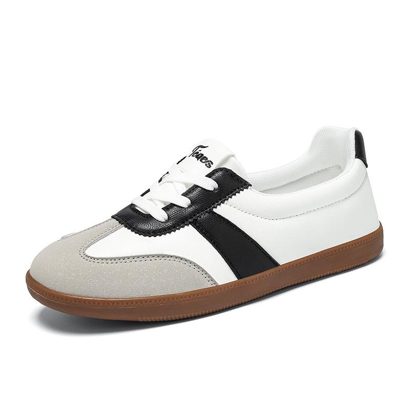 Women's Retro Casual Sneakers PU Leather Non-slip Sports Shoes Soft Sole Non-slip Footwear for Walking Traveling