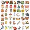 50 Cartoon Mysterious Forest Illustration Graffiti Stickers Personalized Decorative Guitar Notebook Suitcase DIY Waterproof