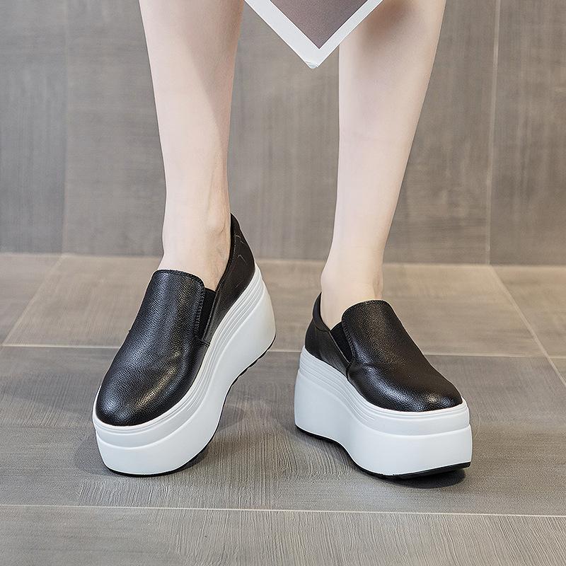 Fashion A Slip-on Small White Shoes Women 2025 Spring New Thick Soles Increase Women's Shoes Casual Everything Muffin Love Lazy