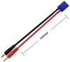 2-Pack EC5 Charging Cable with 4.0mm Banana Plugs | High Current Connector for RC LiPo Battery | Durable and Flexible | Blue, Red, Black