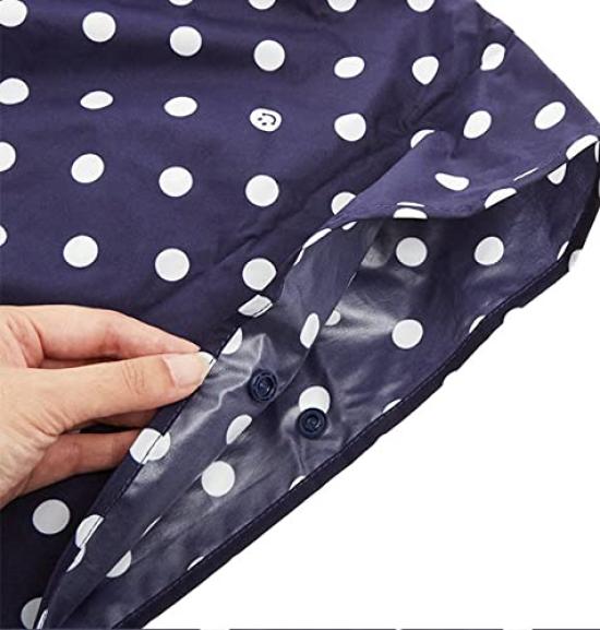 KiU Heavy Rain Poncho for and with Storage and Bohemian Cycling, Water-Repellent Waterproof, Bag, Men's Women's, Blue, K64-137