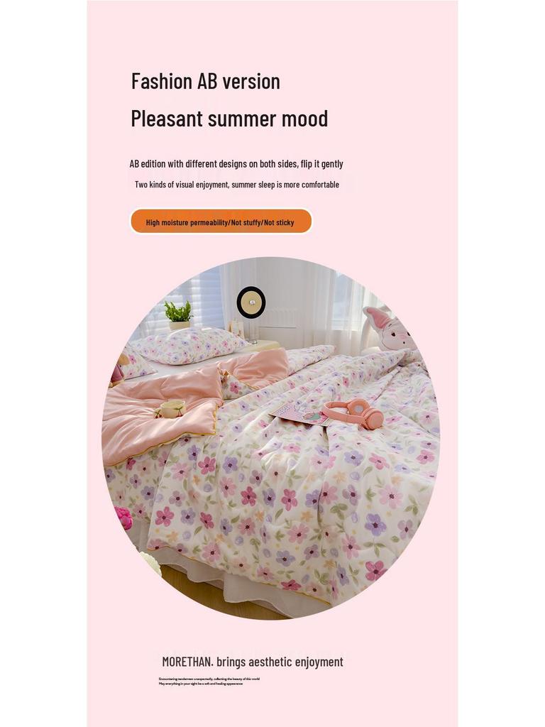 Class A Double Layer Soybean Fiber Quilt for Mothers & Babies - Lightweight Children's Summer Air Conditioning Quilt