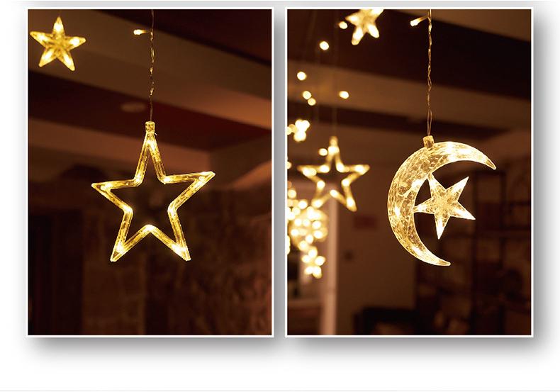 LED Star String Lights: Colorful Flashing Decorations for Bedroom, Party, and Atmosphere Enhancement.