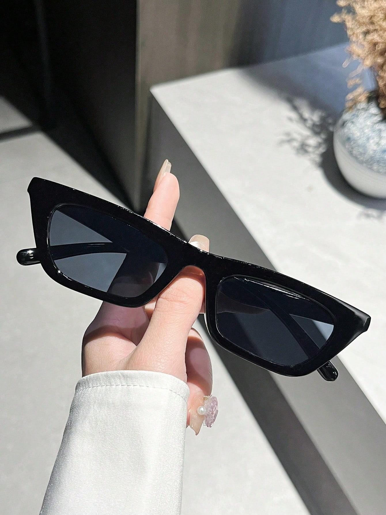 

1PC Unisex Minimalist Geometric Frame Fashion Glasses Daily Wear Suitable for Commuting Driving And Photography чёрный