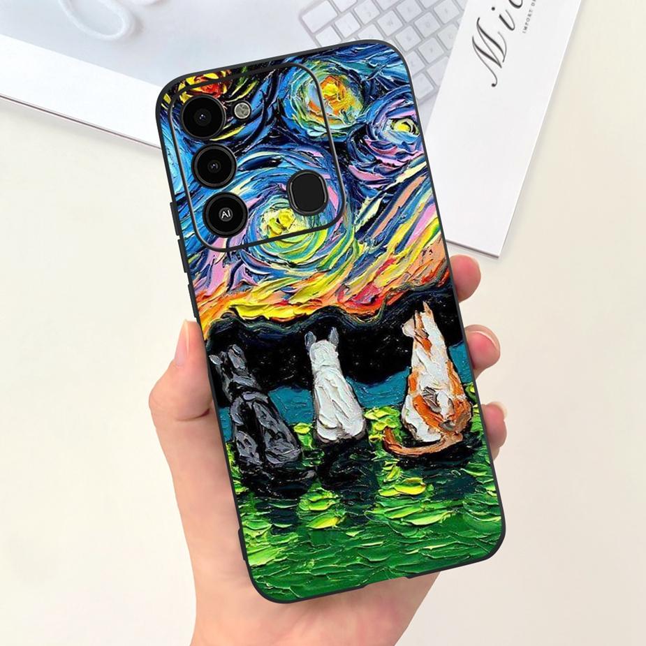 For Tecno Spark 8C Case KG5k KG5j KG5n Stylish Candy Painted Cover Soft Silicone Phone Case For Tecno Spark Go 2022 Spark8C Bags