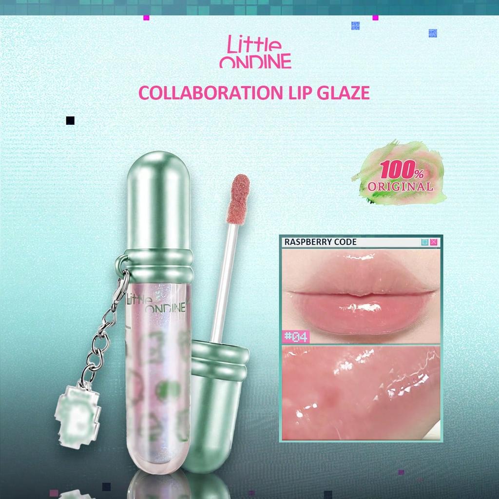Little Ondine Tamagotchi Pixel Pals Collaboration Lip Glaze 01-06, Glossy Luminous, Long-Lasting Non-Sticky, Non-Fading, Unique Pixel Design