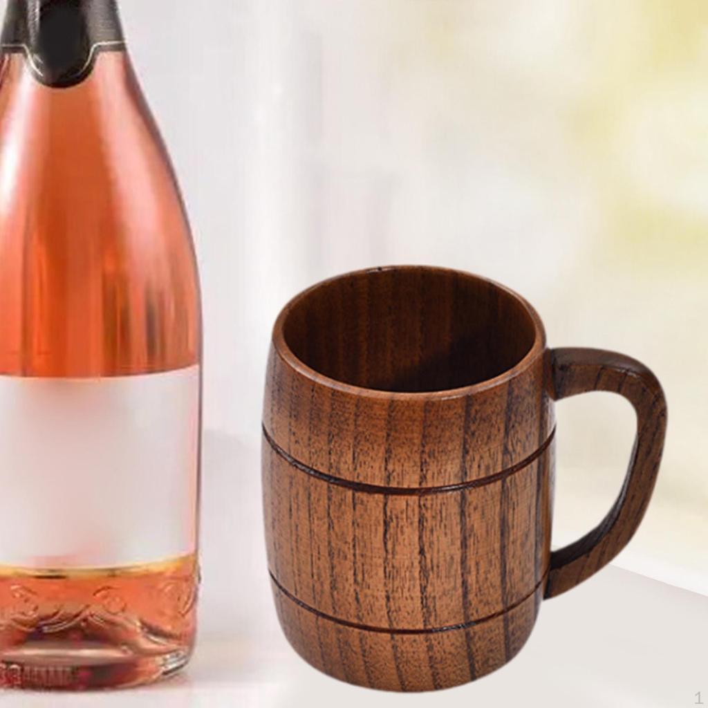 Pivní hrnek ve tvaru sudu, multifunkční minimalistický klasický dřevěný hrnek na kávu