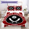 Sheffield United FC Pattern Bedding Uilt Set Uilt Cover Pillowcase Home Decoration Birthday Gift (1 * Duvet Cover + 2 * Pillowcase Without Core)
