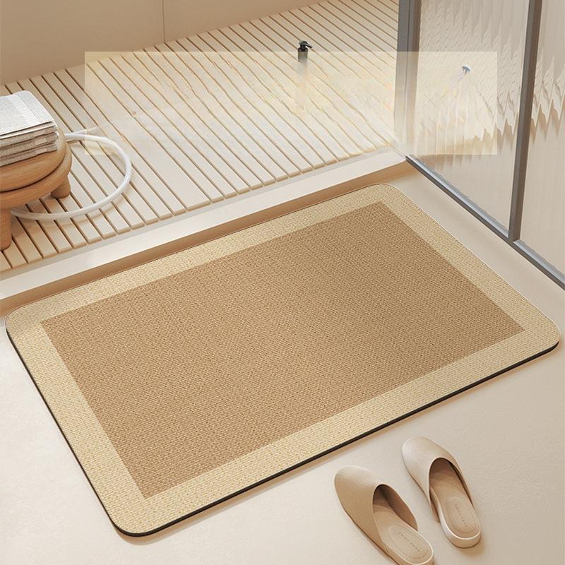 Toilet Door Bathroom Diatom Mud Quick-drying Foot Pad Bathroom Carpet Bathroom Bathroom Floor Mat Anti-slip Strong Water Absorption