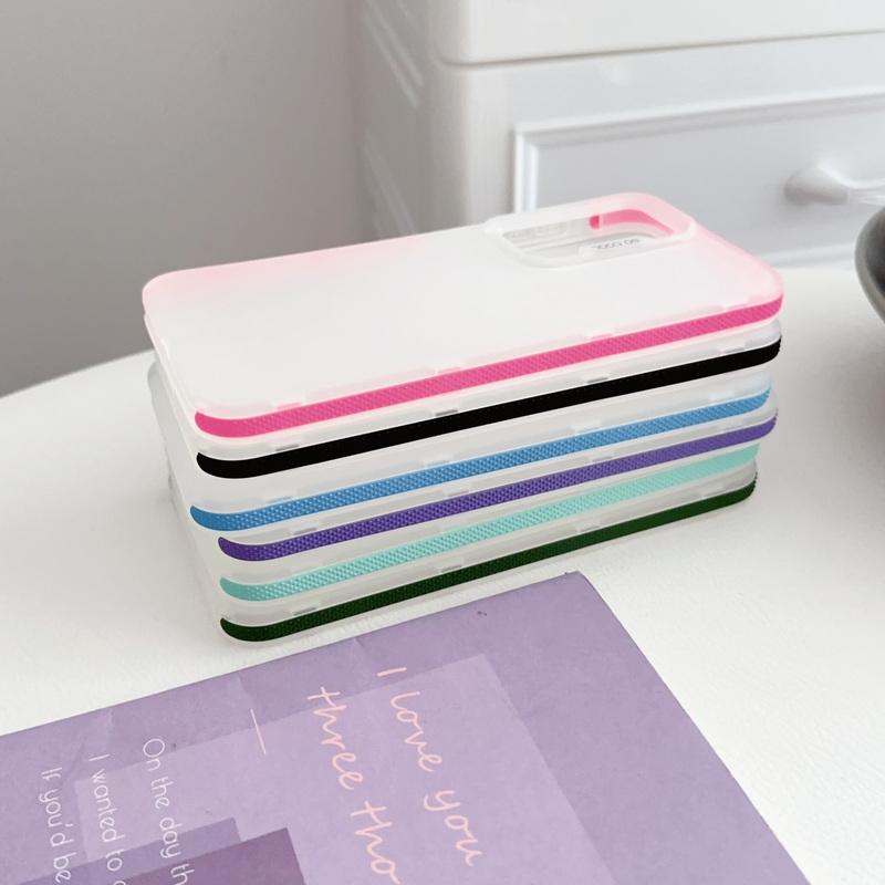 Módní Průhledné Matné Jednobarevné Pouzdro pro Samsung S24 Ultra Plus S23 S21 Fe A55 A35 A34 A25 A15 A14 5g Měkké TPU Vše Zahrnující Nárazuvzdorný Kryt