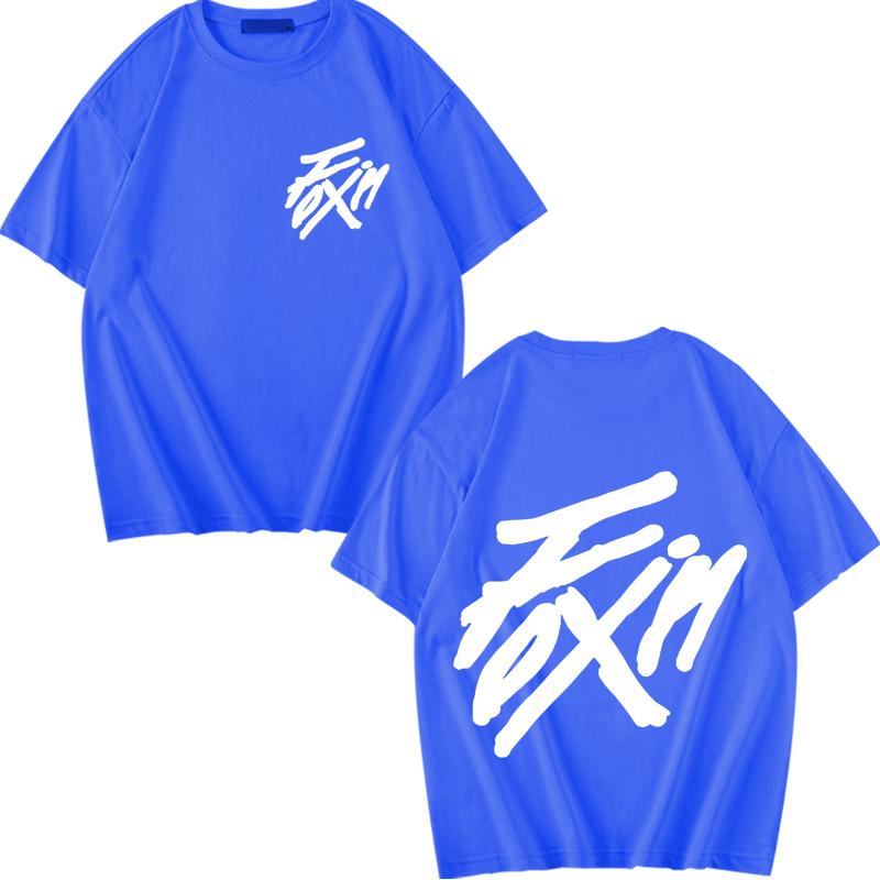 Kpop  ATEEZ "FlX ON" Merch Zipper T Shirt men women Oversized 100% Cotton short sleeve Summer top Unisex plus sizetops