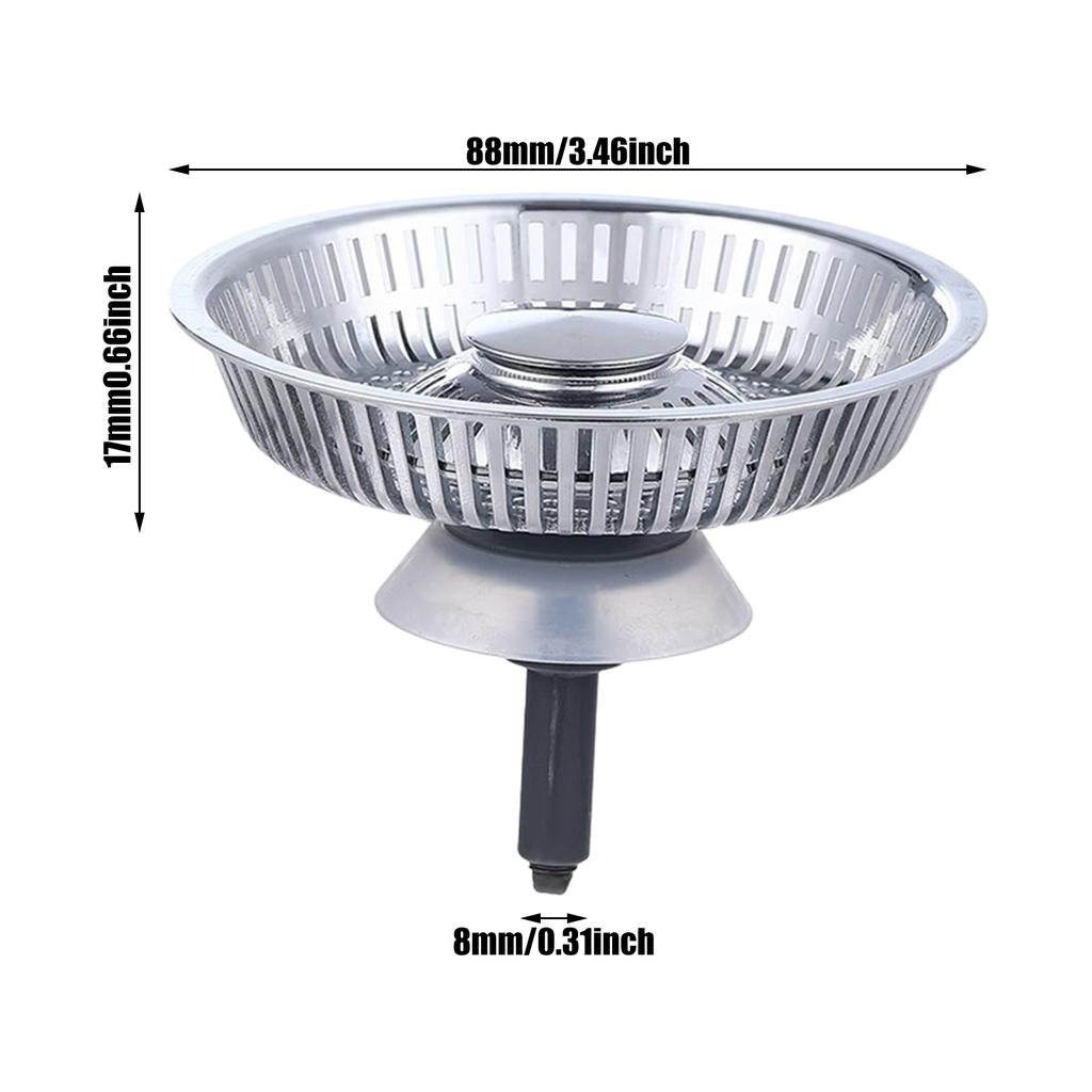 Universals Sink Drain Strainer Baskets Drain Plug Push-type Bounce Cores Drain Filter AntiClogging Sink Stoppers