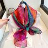 Yourou Yarn Scarf Women's Large Size Fashion Color Temperament Simulation Silk Large Shawl Commuter Sun Protection Light Luxury Silk Scarf