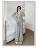2025 High Waist Petite Bow Soft Drapey Pants - Women's Spring & Autumn