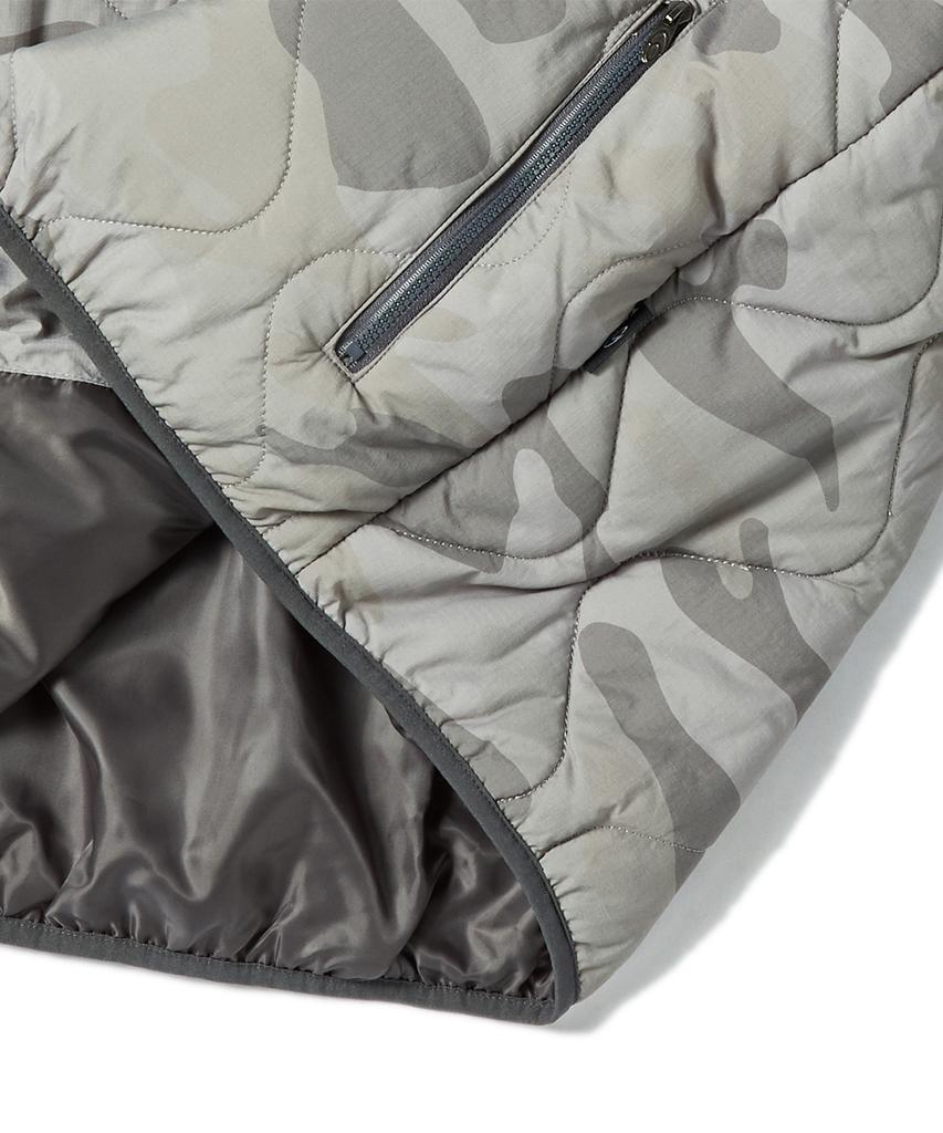 Travel Camo Light Quilted Jacket Grey
