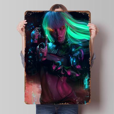 Anticitera Printed Poster Customized Retro Wall Art Vintage Metal Tin Signs for Home Interior Decoration Living Room Accessories