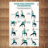 Afis Yoga pentru Începători - Exerciții de Yoga pe Scaun cu Flux Blând pentru Tot Corpul Ideal pentru Utilizare Acasă Perfect pentru Persoane Vârstnice
