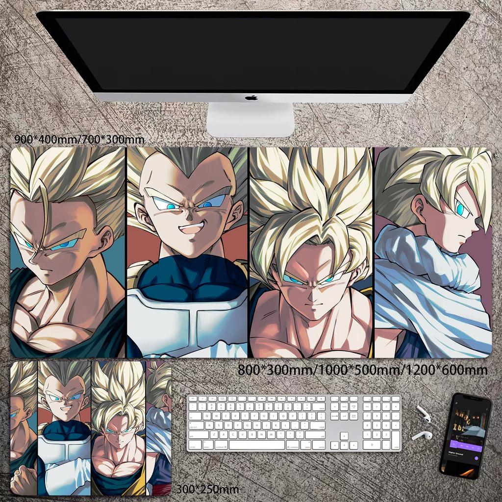 Skórzana podkładka pod mysz do biura Wysoka rozdzielczość Drukowanie Dragon Ball Mata na biurko Uroczy Son Goku Zablokowana krawędź Duży Pogrubiony Mata na biurko komputerowe Podkładka do pisania Klawiatura