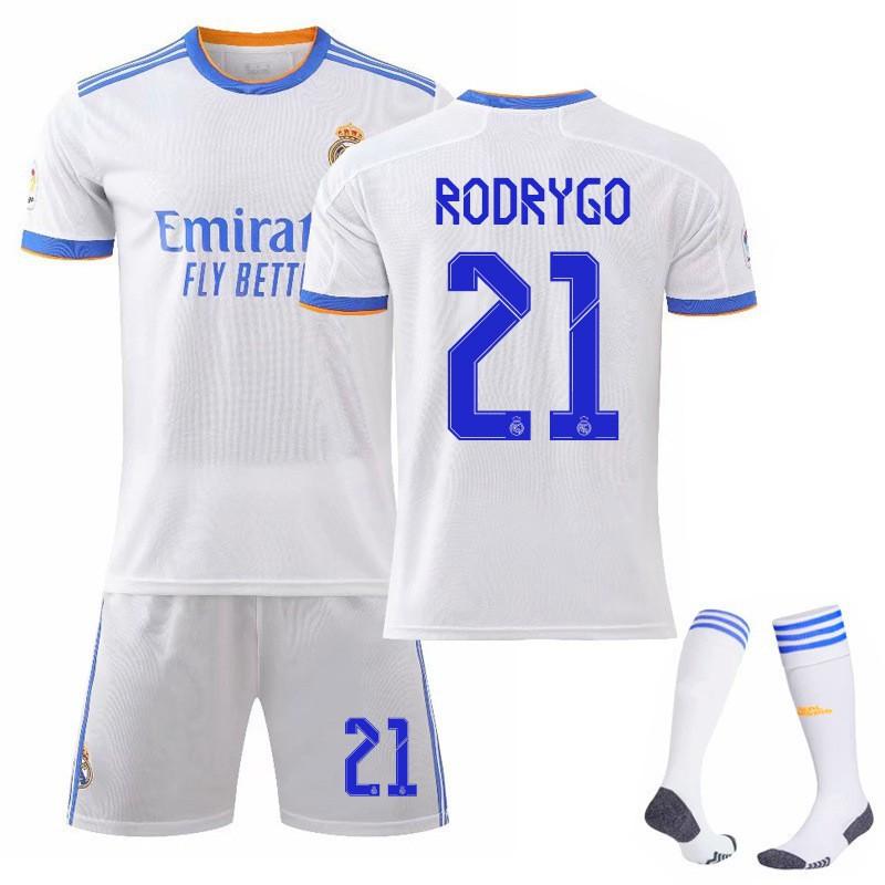 21-22 Home White 9 Benzema 10 Modric 7C Ronaldo Jersey 20 Vinicius Football