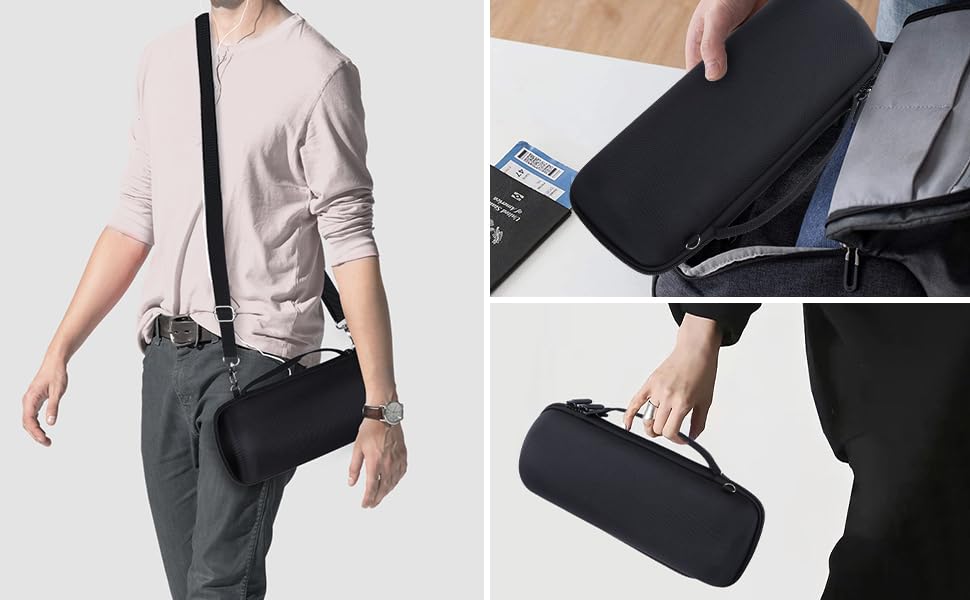 Lebakort Storage Case Compatible with CHARGE5 and CHARGE4 Waterproof Portable Bluetooth Speakers (Black Case)