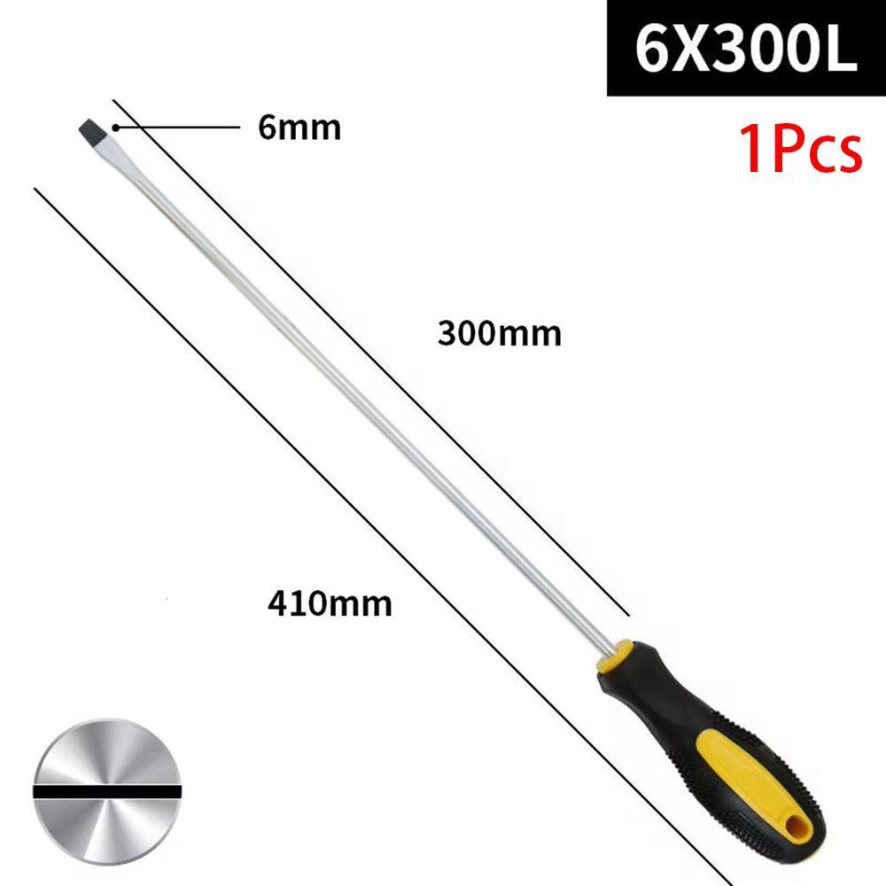 

1/2Pcs Slotted Cross Head Extended Screwdriver Magnetlc Manual Screw Driver 1Pcs Slotted Screwdriver