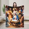 Christmas Story Jesus Is Born Blankets Quality Super Soft  Bedding Throws Winter Girls Boys Couch Chair Fluffy Bedspread