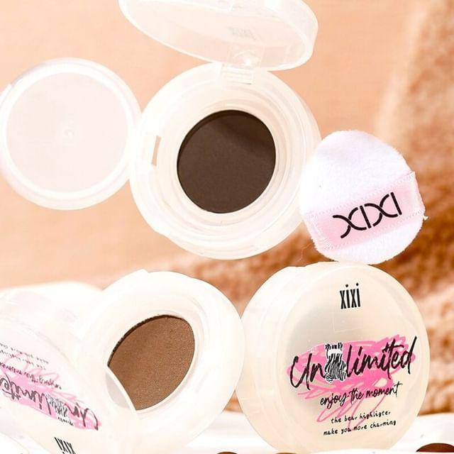 xixi - Grooming Plush Hairline Powder - 2 Colors #Black - 1.6g