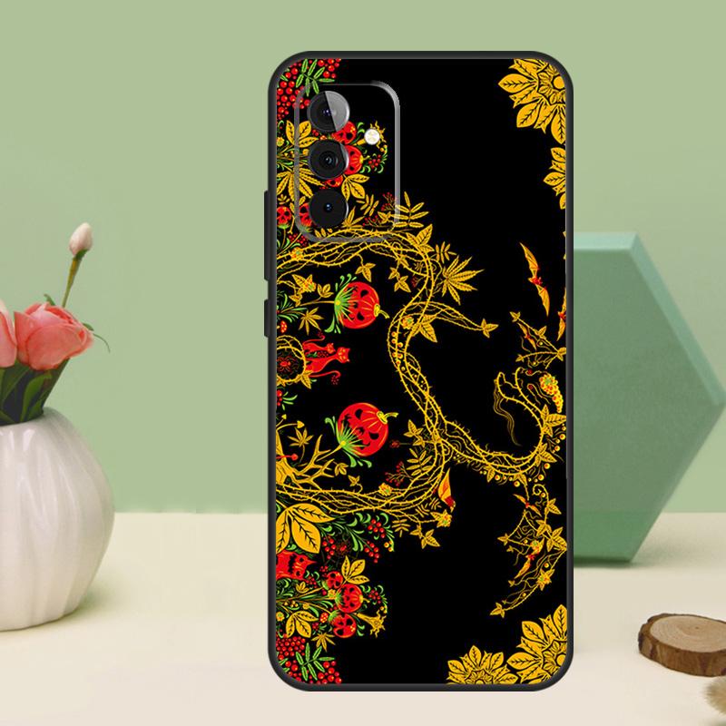 Khokhloma Russian Pattern Flower For Samsung Galaxy A16 A55 A35 A15 A32 A12 A22 A52 A54 A34 A14 A56 A36 A26 A13 A53 A06 Case
