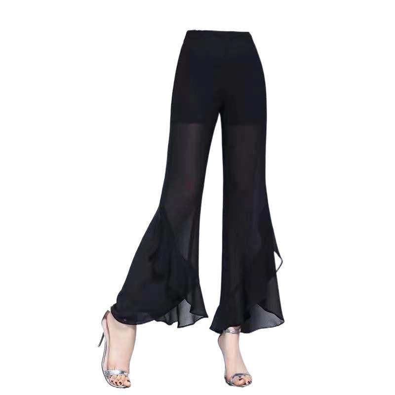 Sommer 2023 Damen High-Waist Chiffon Schlaghose – Schlankmachend, Stilvoll, Vielseitig, Weiter Beinschnitt