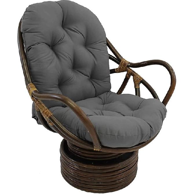 Swivel Rocker Cushion, Washable & Uv-Resistant Rocking Chair Pads, Cushion Mat for Recliner Rocking Rattan Chair Folding Garden Seat Cushion Sofa