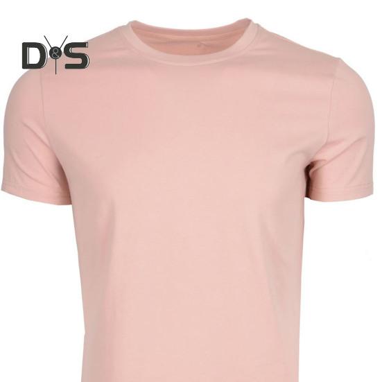 Men Shirt Top Round Neck Short Sleeve Solid Color Design Soft Breathable Regular Fit Casual Sports Fitness Shirt Daily Wear