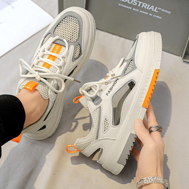 Mesh Men's Casual Sneakers Outdoor Fashion Breathable Hiking Shoes New Shock-absorbing Wear-resistant Non-slip Vulcanized Shoes