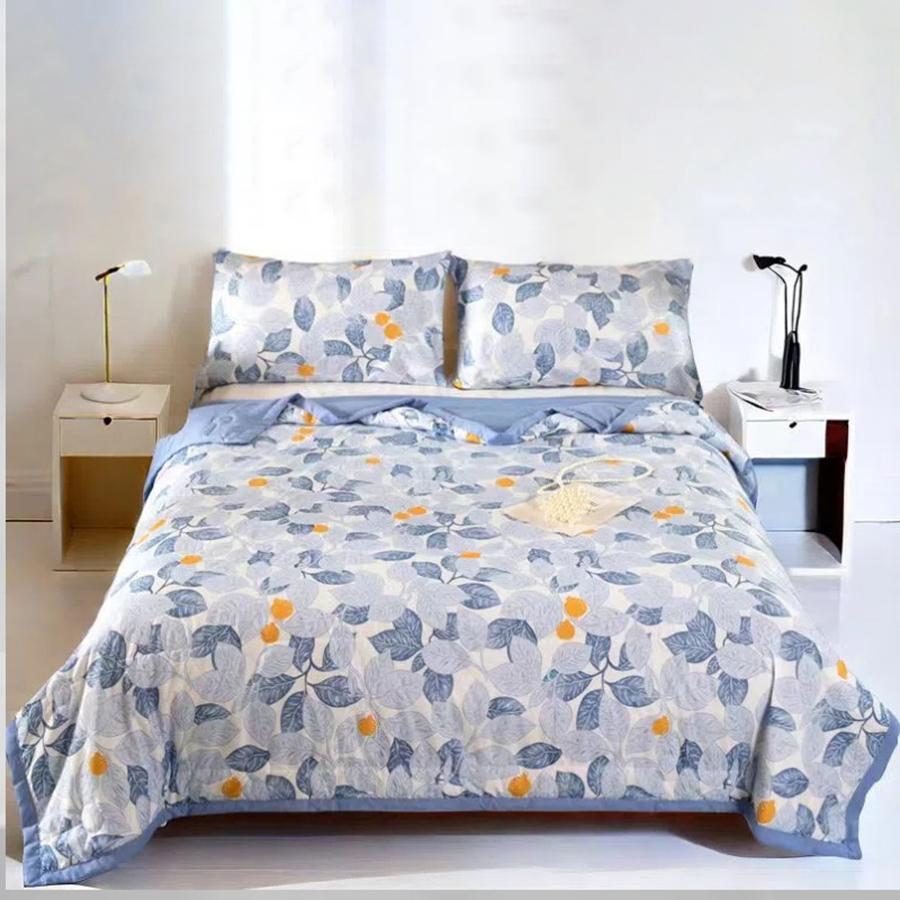 Daisy Printed Quilted Summer Quilt Single Quilt Cool Feeling Summer Quilt Queen Smooth Ice Silk Cooling Blanket Summer Comforter