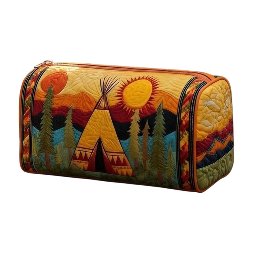 Quilted Storage Bag Cosmetic Organizer Multifunctional Travel Pouch Small Size Durable Lightweight Portable