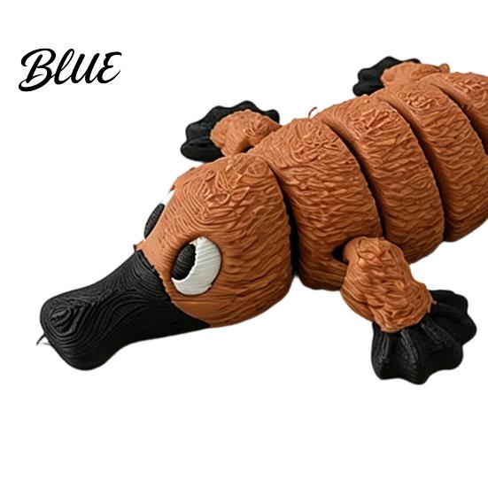 3D Printed Animal Figurine Articulated Platypus Figurine Flexible Joint Fidget Toy Cute Birthday Gift for Lovers Desktop Ornament Home Office,