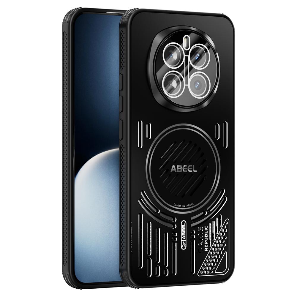 

ABEEL For Honor Magic7 5G Magnetic Case Aluminium Alloy+PC+TPU Hollow Heat Dissipation Phone Cover Black