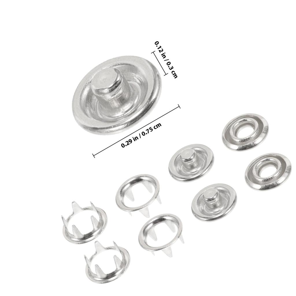 100 Stück Fünf-Zacken-Druckknöpfe Dünne Stoffbefestiger Ideal zum Nähen Basteln Kleiderreparatur 11 mm Druckknöpfe