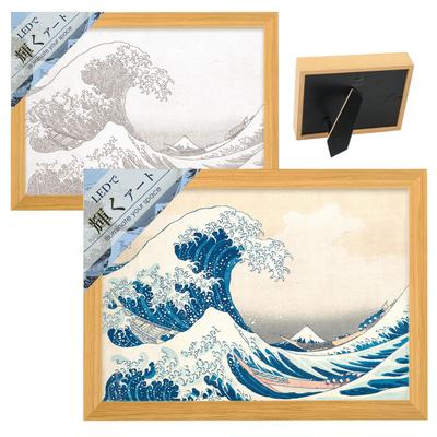 [Apollo Craft] LED Art, Interior Decor, Glowing Art, Japanese Modern, Gift, Wall Hanging, Katsushika Hokusai's Thirty-six Views of Mount Fuji