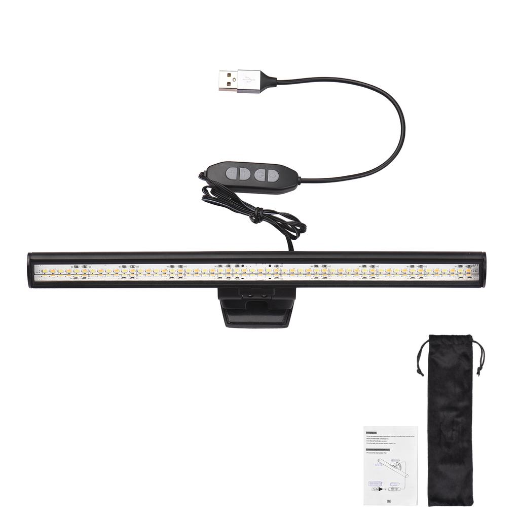 40cm Computer Screen Monitor Light Bar E-Reading Lamp with Bi-Color Temperature 2800K-6500K 10 Levels of Brightness for Laptop Desktop Offi