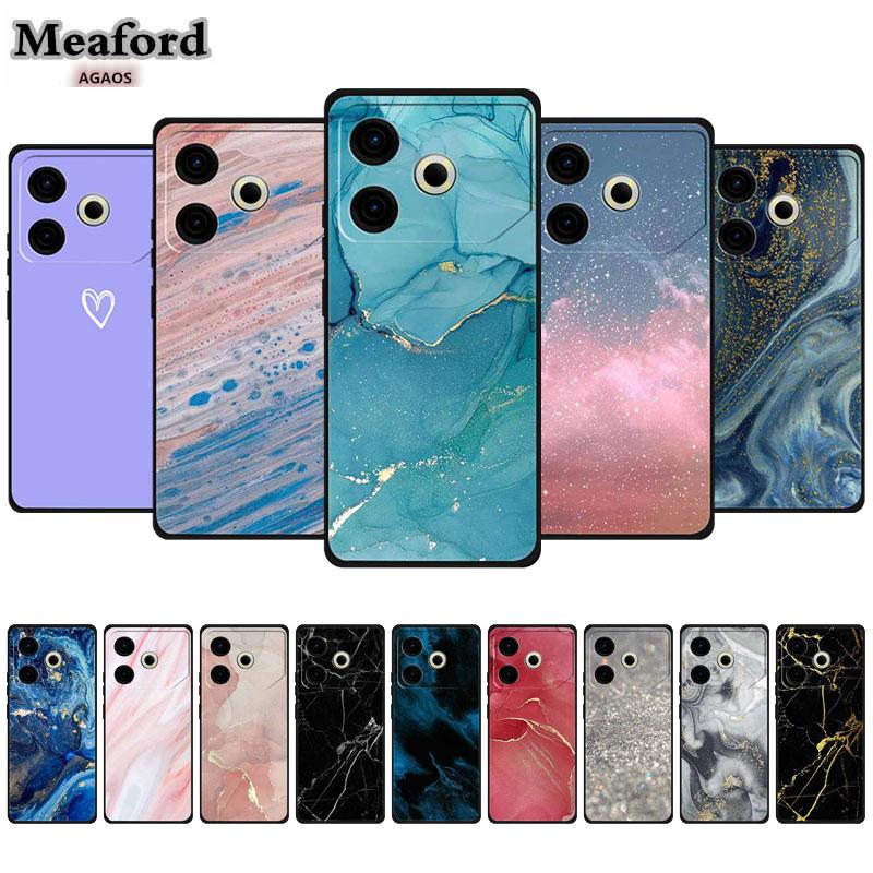 Phone Case For Tecno Pova6 Neo TPU Back Coque for Pova 6 Neo Marble Colour Soft Cover Protective Funda Luxury Silicone Shell