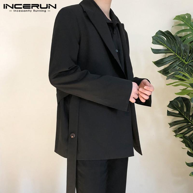 INCERUN Men's Lapel Neck Casual Business Jacket Blazer Coats