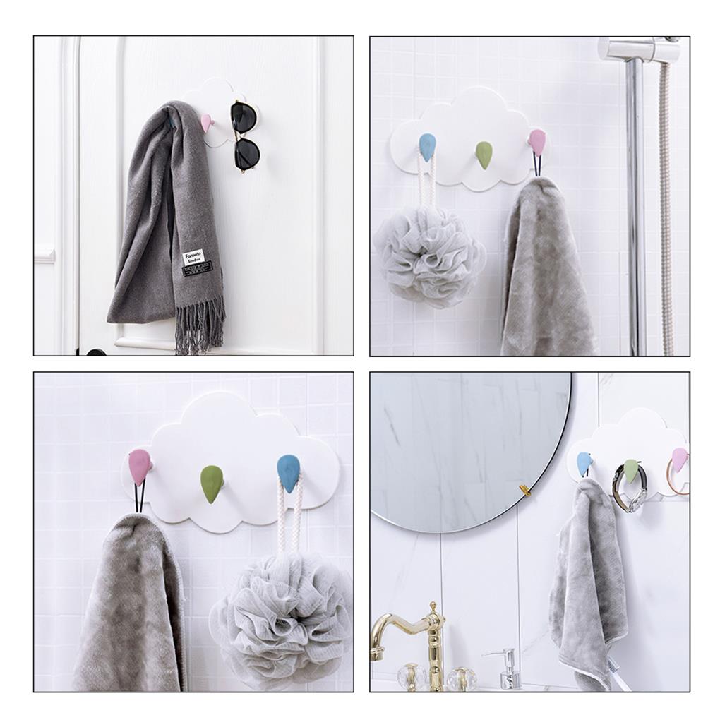 Hooks Cloud Seamless Dish Drying Hanging Multi-Purpose Self-adhesive No Drilling ple Style Kitchen Supplies Accessories