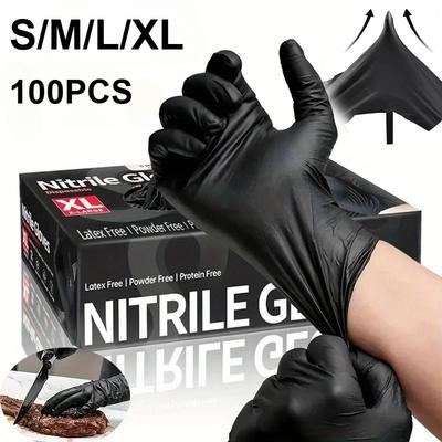 10-100PCS Gloves Black Washing Tableware Disposible Latex Free PVC Glove Car Industry Pet Care Kitchen Gloves for Cooking