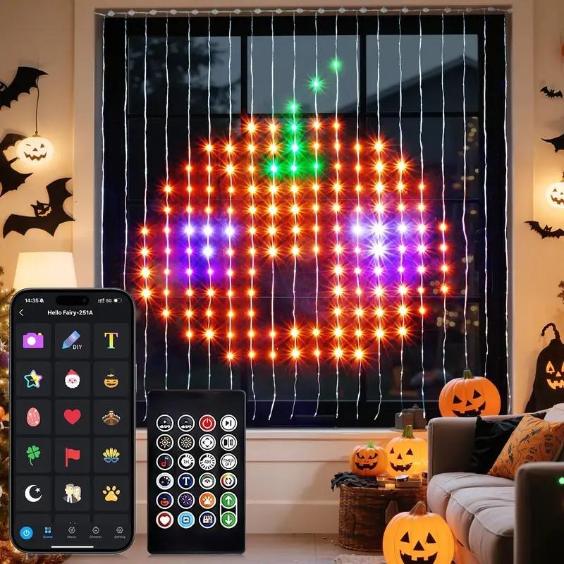 

Smart Bluetooth APP-Controlled Dreamy Curtain Lights - Copper Wire Christmas Decoration Copper Wire 3x3M-Four Functions