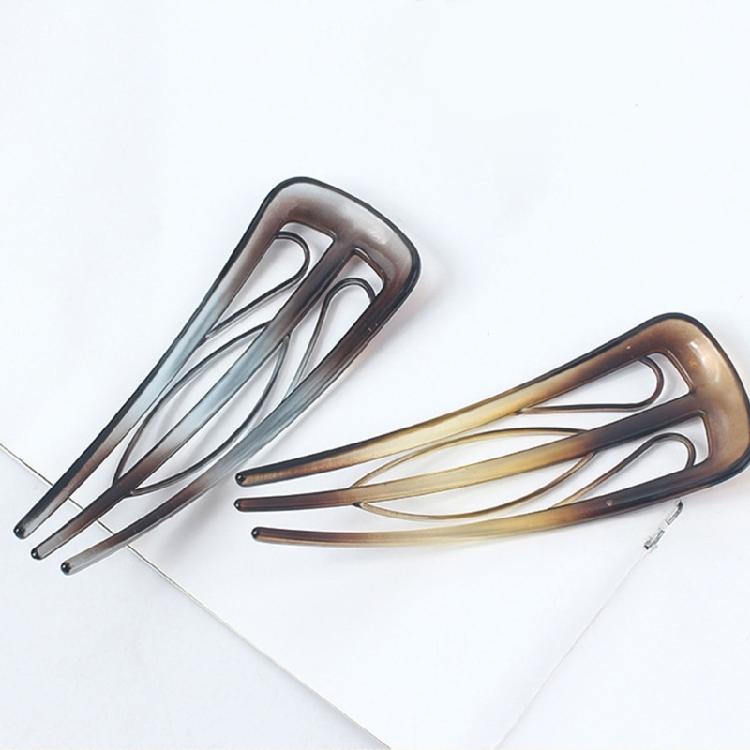 6pcs Unique Shape French Hair Clip with 3 Internal Teeth Designs For Women’s Vintage Hairstyles And Daily Fashion Needs