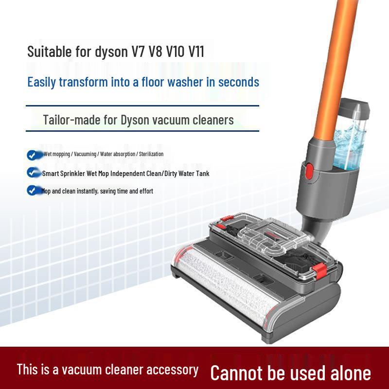 Testina Mocio Elettrica Compatibile Dyson: Adatto ai modelli V7, V8, V10, V11 per aspirare e lavare