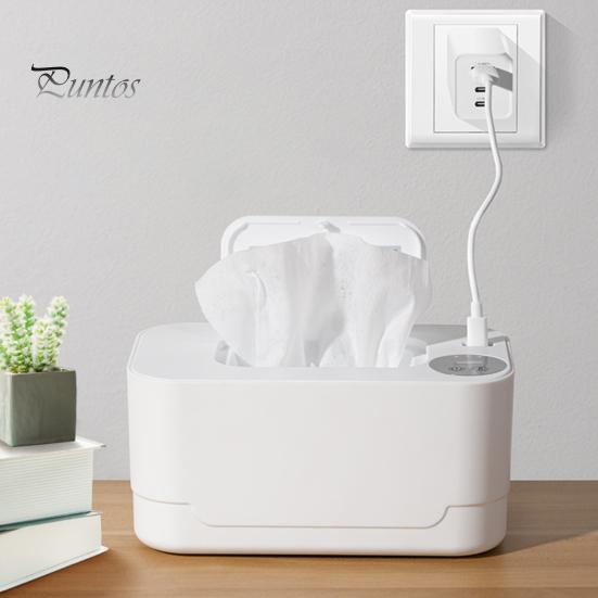 Baby Wipe Warmer Portable Temperature Adjustable USB Powered Large Capacity Wet Tissue Dispenser Heater