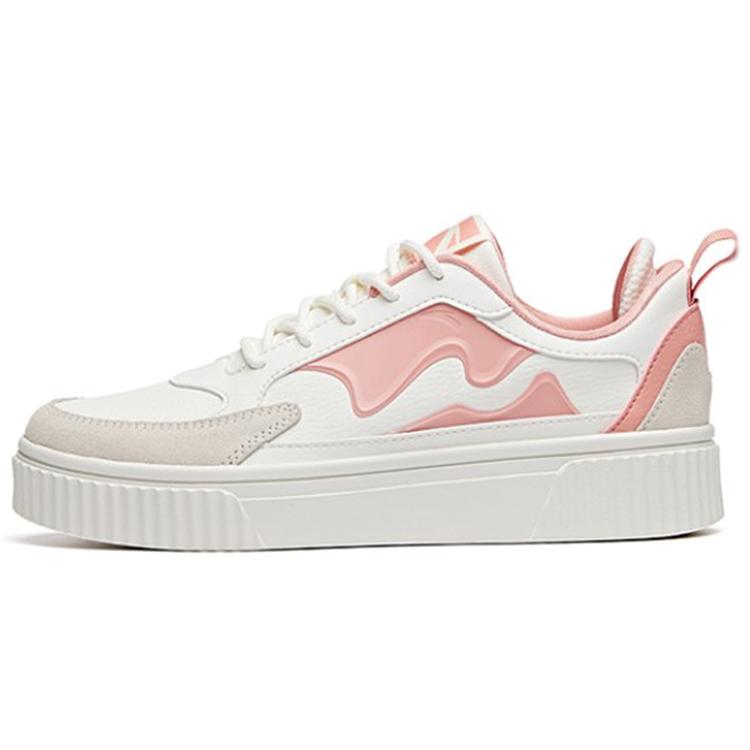 New Anta Low Top Skateboard Shoes Women's White Pink 922018050-1
