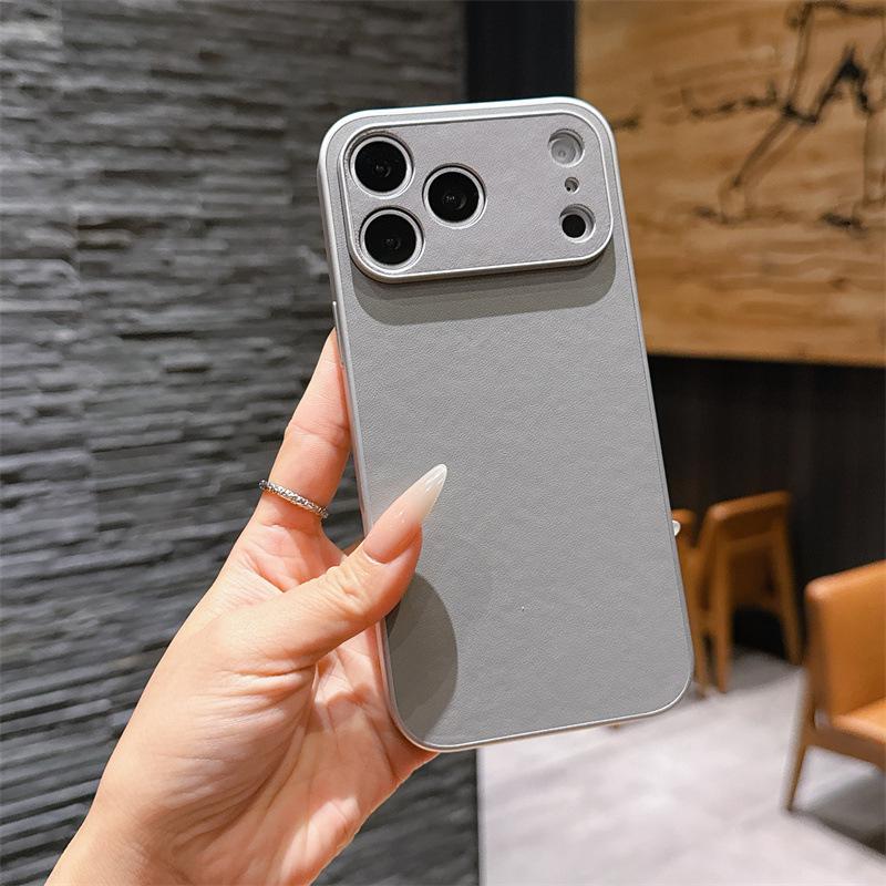 17 Color iPhone 17 Leather Phone Case - Compatible with iPhone 14/15/16, Frosted Simple Protective Cover